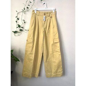 Madewell Womens Yellow The Harlow Wide Leg Pant Sz 2